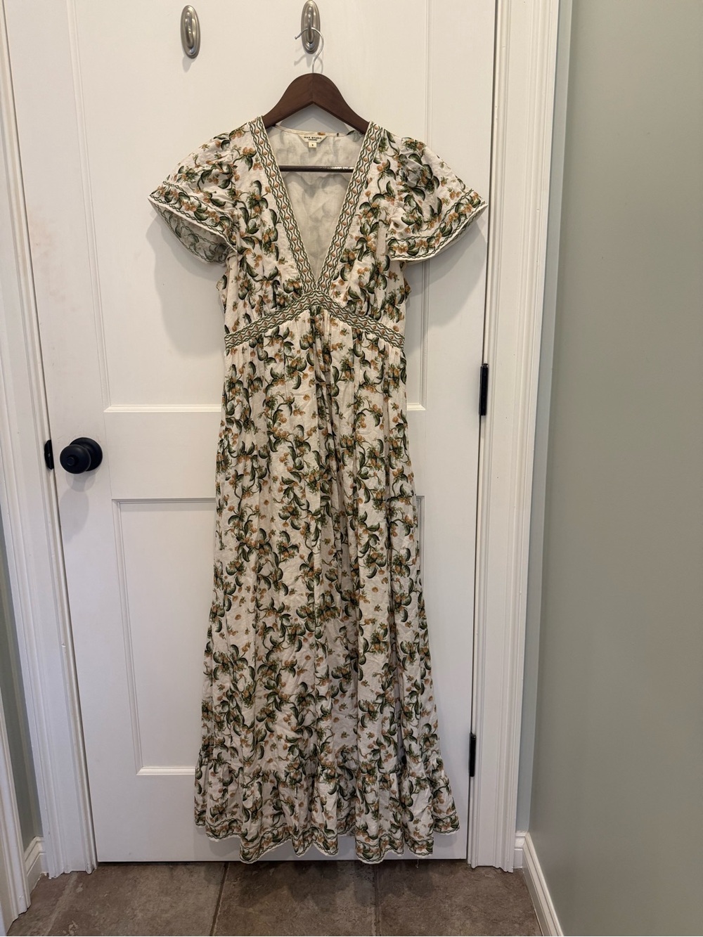 Max Studio V-neck Flutter Sleeve Dress